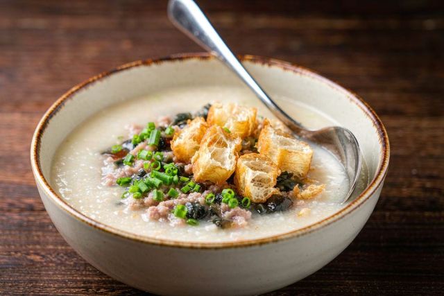 Receita de Mingau de Frango Cantônico Cremoso