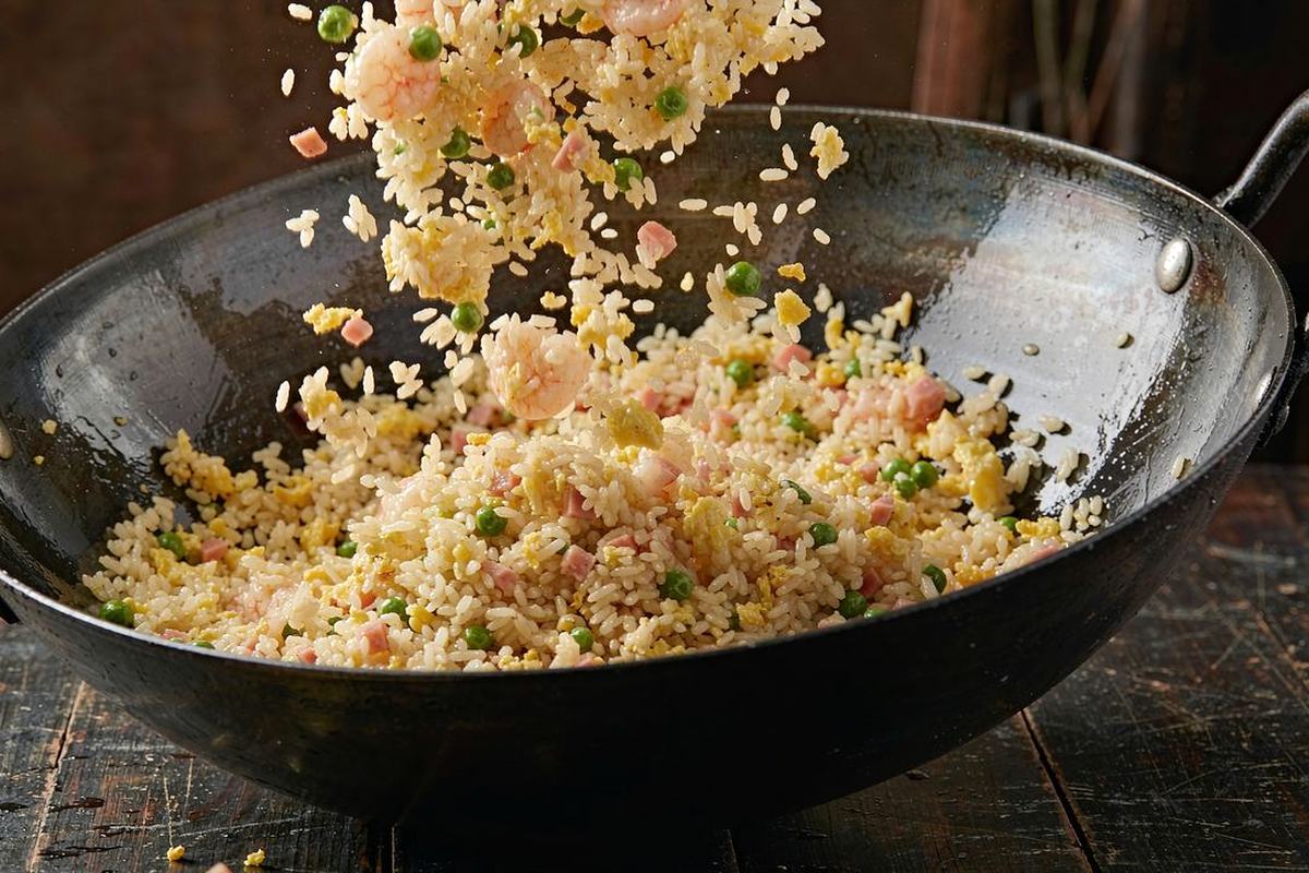 Receita de Arroz Frito com Camarão ao Estilo Chinês