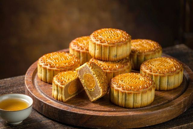 Receita de Bolo da Lua Assado com Pasta de Lótus